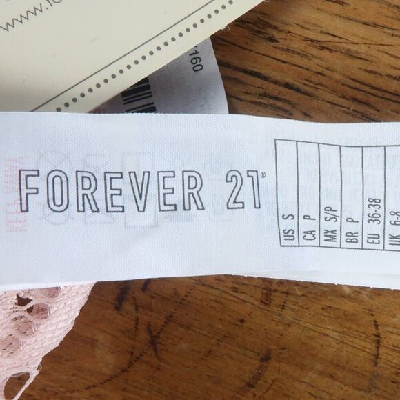 FOREVER 21 LINGERIE BUNDLE TWO BRALETTES PINK & GREY SIZE SMALL NWT - Picture 7 of 14